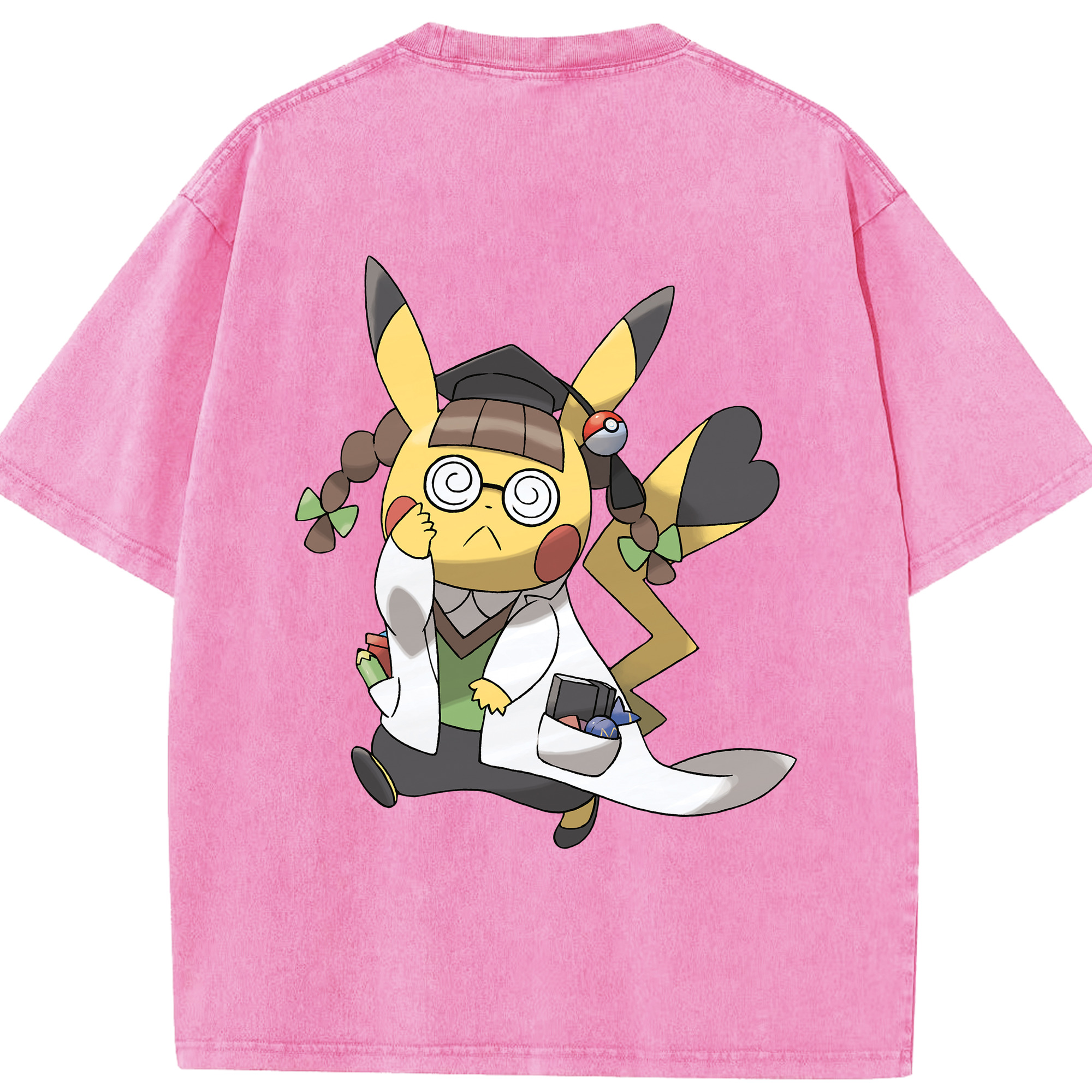 （画像用） ポケットモンスター Pokémon 綿100% ヴィンテージ風 半袖Tシャツ（背面プリント）